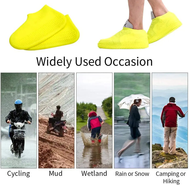Waterproof Silicone Shoe Covers S/M/L Reusable Non-Slip Rain Boots Unisex Sneakers Protector for Outdoor Rainy Day Shoes Cover