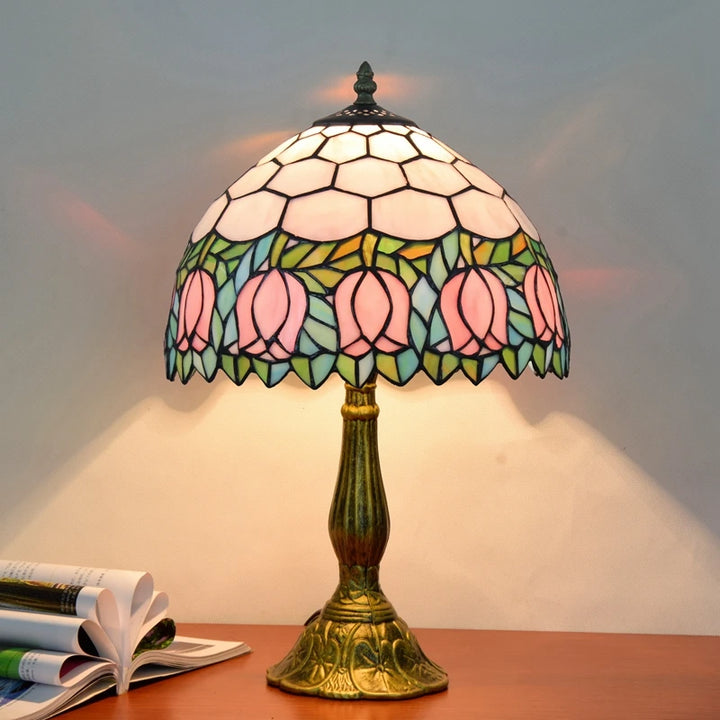 Turkish Table Lamp Tiffany Stained Glass with Dragonflys Vintage Desk Lamp Mediterranean Deco Lighting