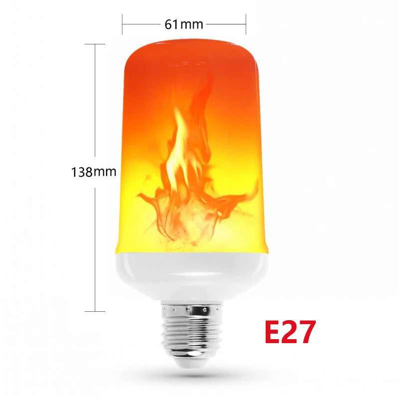 E27 LED Flame Lamps LED Flickering Fire Simulation Light E14 Dynamic Flame Effect Light Bulbs