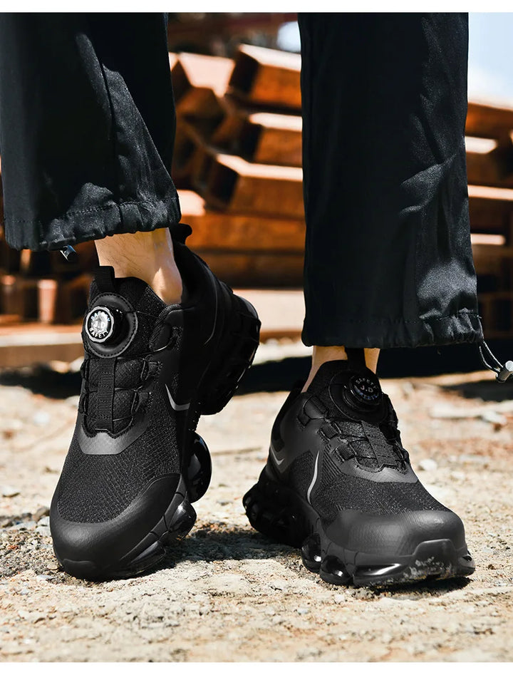 Trendy Steel Toe Shoes Men's Women's Extra Large Size Labor Protection Shoes Anti-impact Lightweight Thick Bottom