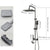 KEMAIDI Piano Key Shower Faucet Set Grey Shower System 4 Function Bathroom Rain Shower Combo Set Brass Bathtub Faucets Mixer