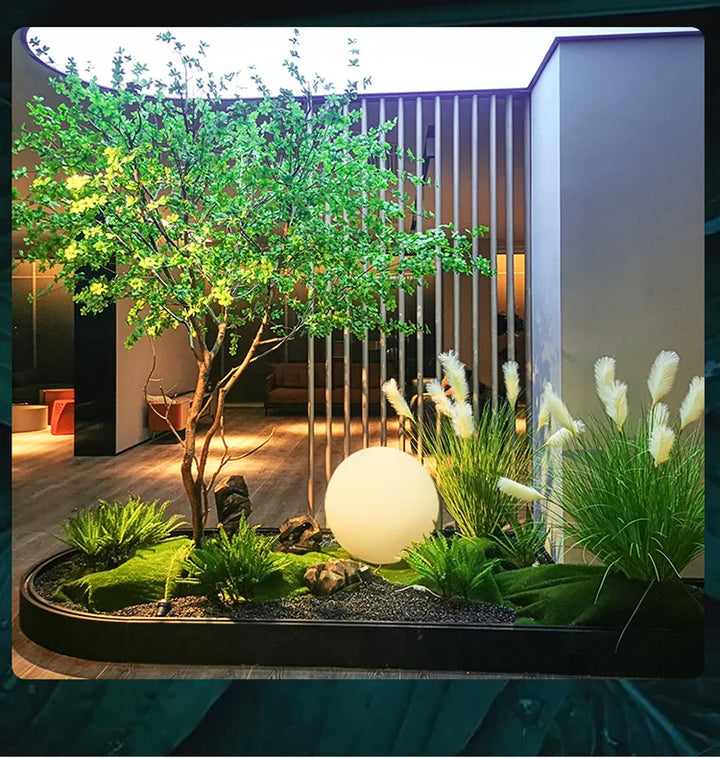 Solar LED Ball Light with Remote Control 16 Color & Brightness Adjustable IP65 Waterproof Split Solar Garden Lights for Lawn