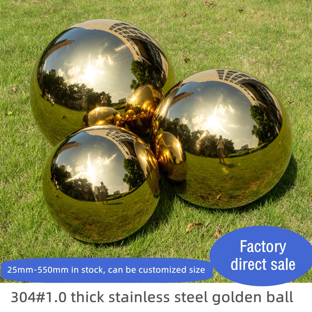 Stainless steel garden gold decorative hollow ball D63mm-550mm seamless boutique ball hanging ornaments ball