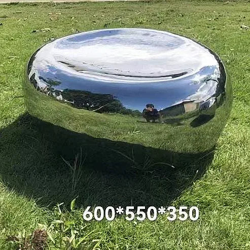 Stainless Steel Mirror Stone Table and Chairs Sculpture, Garden Park, Square Shop, Shopping Mall, Hotel, Art Ornaments