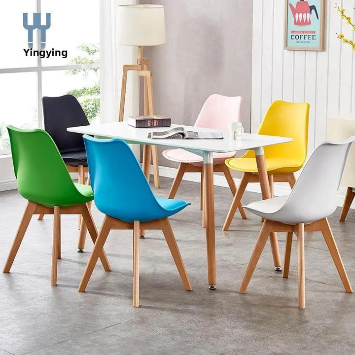 Comfortable Backless Dining Chair Office Chair Cafe Balcony Leisure Simple Home Use Tulip Chair Car Pulling Restaurant Chair