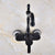 Black Oil Rubbed Bronze Bathroom Kitchen Sink Faucet Mixer Tap Swivel Spout Wall Mounted Single Handle mnf841