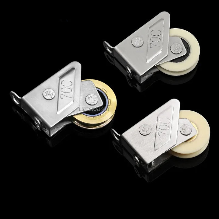 2Pc Aluminum Alloy Window Pulley Sliding Door Roller Window Track Roller Shower Door Wheels Cabinet Pulleys Furniture Hardware