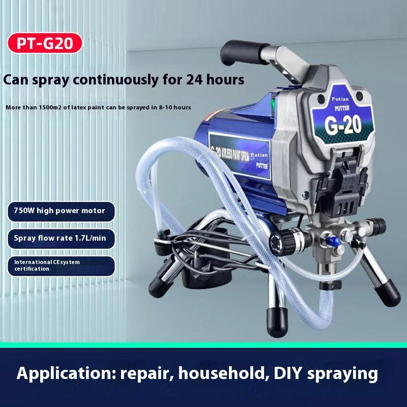 G-20 High Pressure Airless Spray Machine Paint Latex Paint 750W Profession Spray Gun Spray Tool Industrial Wall Painting Sprayer