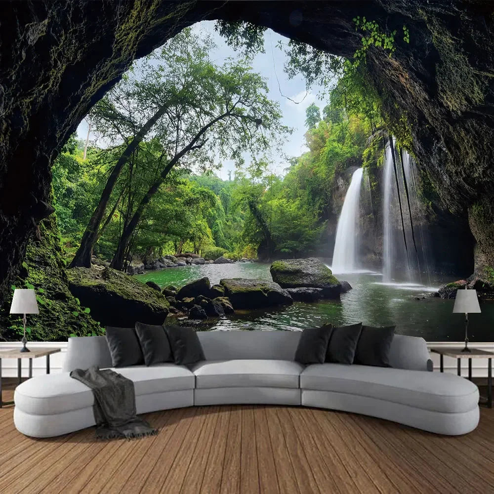Beautiful Natural Forest Printed Large Wall Tapestry Hanging Bohemian Wall Tapestries Mandala Wall Art Decor