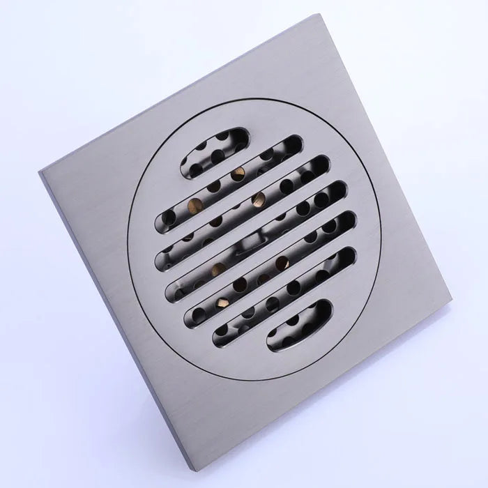 Brass Matte Black Square Style rolse gold Floor Drainer gold Waste drain Bathroom brushed nickel Shower Drain DR087