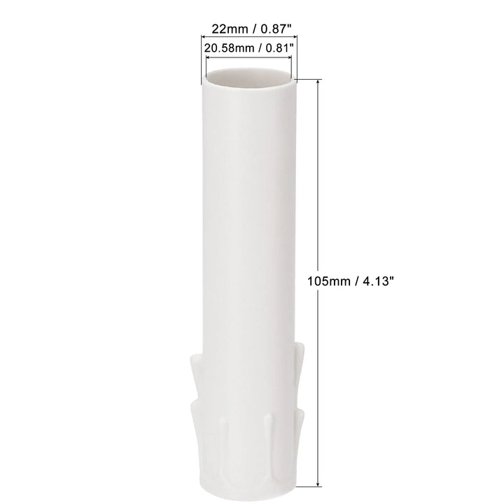 12Pcs Candle Tube Table Lamp Base Candle Lamp Holder Tube Candle Lamp Base Sleeve Candle Bulb Base Cover for E12 Chandelier