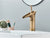 Antique Brass Basin Faucet Waterfall Bathroom Faucet Single Handle Basin Mixer Tap Deck Mounted One Hole Bronze Black Tap