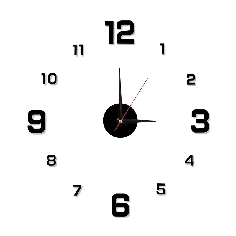 2024 Modern Design Wall Clock 3D DIY Quartz Clocks Fashion Watches Acrylic Mirror Stickers Living Room Home Decor