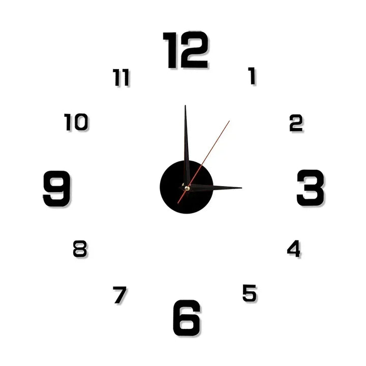 2024 Modern Design Wall Clock 3D DIY Quartz Clocks Fashion Watches Acrylic Mirror Stickers Living Room Home Decor