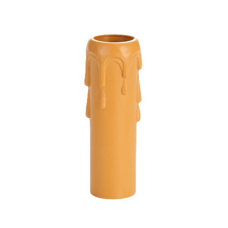 10pcs Candle Lamp Holder Tube Candle Lamp Base Sleeve Candle Shell Cover for E12 Chandelier Wedding Dining Table Home Decoration