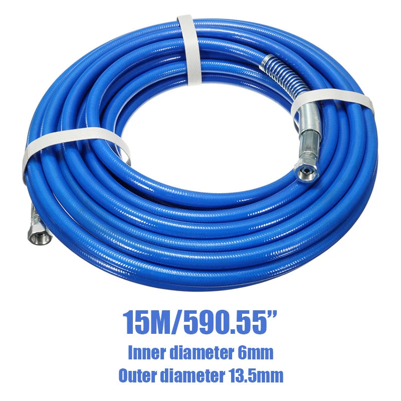 7.5/10/13/15M High Pressure Cleaner Pipe 5000psi Airless Sprayer Paint Hose with Nozzle Spray Gun Water Cleaning Hose Tool