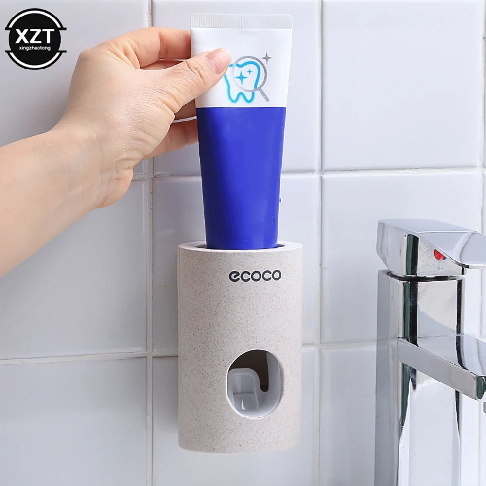 Wall Mount Automatic Toothpaste Dispenser Bathroom Accessories Set Toothpaste Squeezer Dispenser