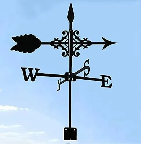 Metal Weathervane,Witch Iron Weather Vane,Sea Rover Wind Direction Indicator,Garden Outdoor Roof Decoration,