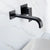 Matt Black & Chrome Brass Wall Mounted Basin Water Mixer Bathroom Quality Brass Single Handle Faucet Black Hot and Cold Tapware