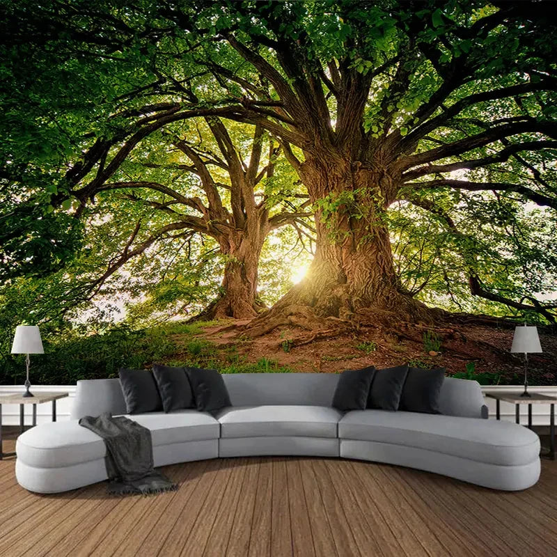 Beautiful Natural Forest Printed Large Wall Tapestry Hanging Bohemian Wall Tapestries Mandala Wall Art Decor