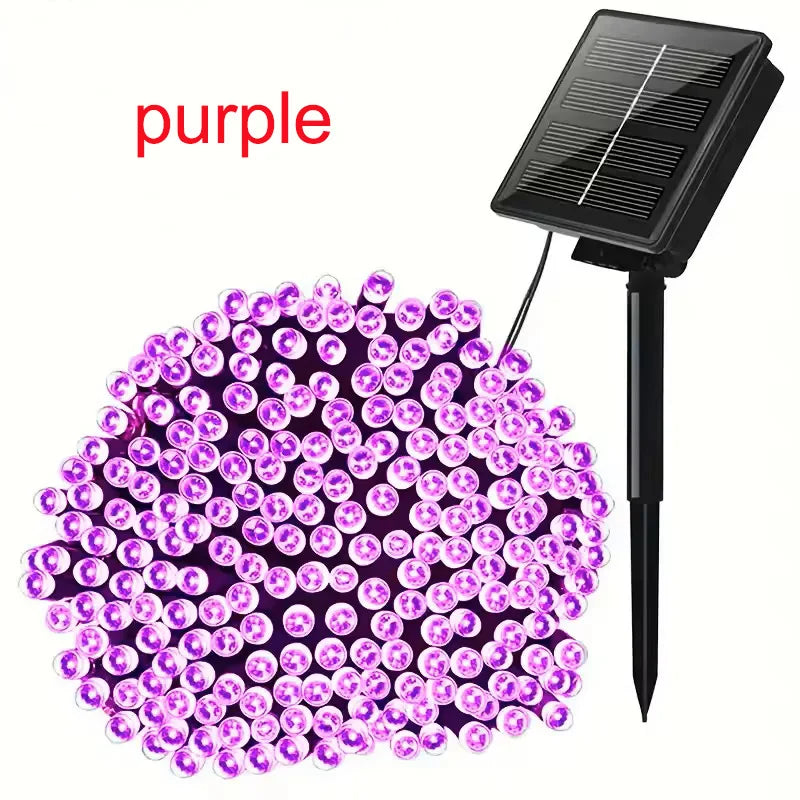 Large Solar Panel Fast Charge Lamp Outdoor Solar String Fairy Light Waterproof Garland String Lights