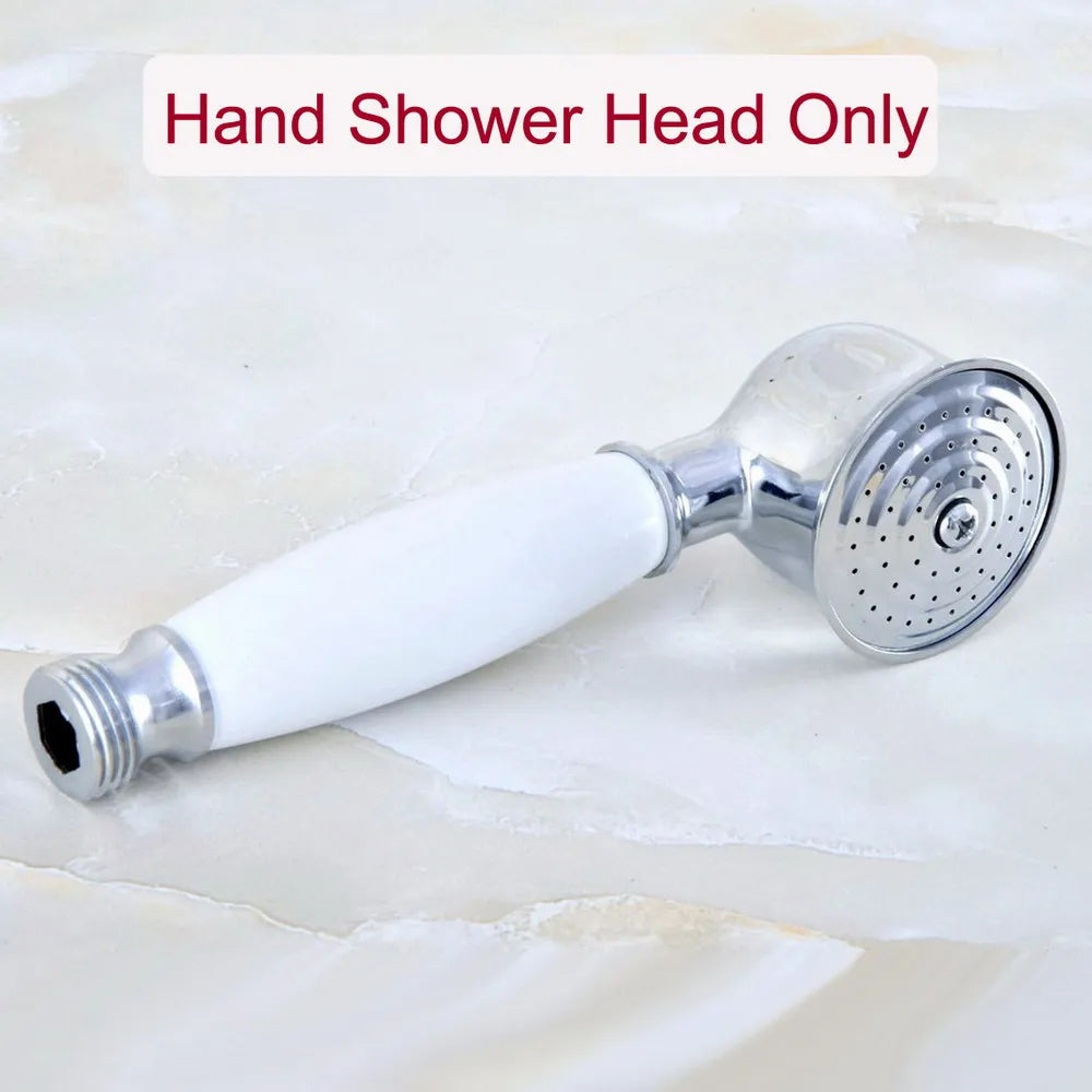 Wall Mounted Bathroom Accessaraies Polished Chrome Round Rain Shower Head Hand Held Shower Head & 1.5 m Hose Shower Set Nzh371