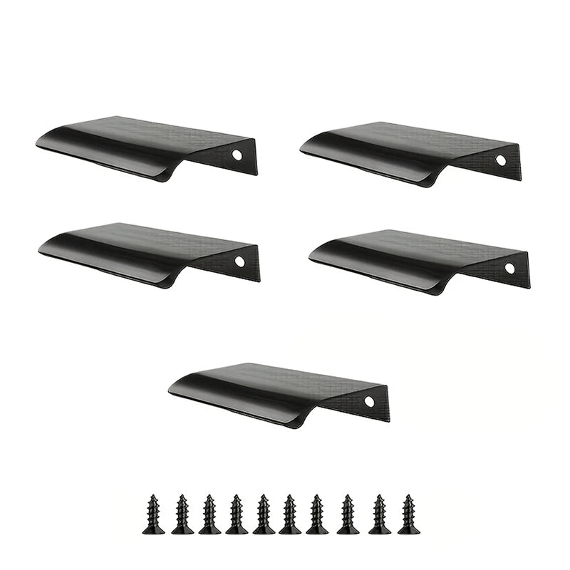 Hidden Handles for Furniture Kitchen Cabinet Handles Wardrobe Cupboard Drawer Knobs Aluminum Alloy Furniture Handles Hardware