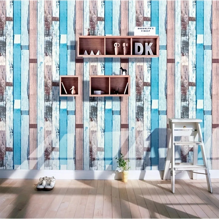 Wood Grain Self Adhesive Wallpaper Decorative Wall Stickers Waterproof Removable Wallpaper for Furniture Stove Cabinet Decor