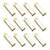 12pcs Antique Brass Golden Metal Label Pull Frame Handle File Name Card Holder For Furniture Cabinet Drawer Box Case Bin 17*60mm