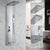 KEMAIDI Black Column  Shower Faucet Bath Shower System Temperature Digital Display LED Shower Panel Body Massage Jets 12 Choice