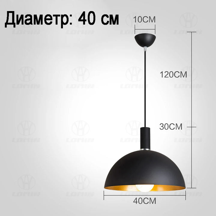 GEW Nordic Retro Industrial Black Ceiling Pendant Lamp E27 Restaurant Dining Table Bar Decorative Pendant Lighting Fixture