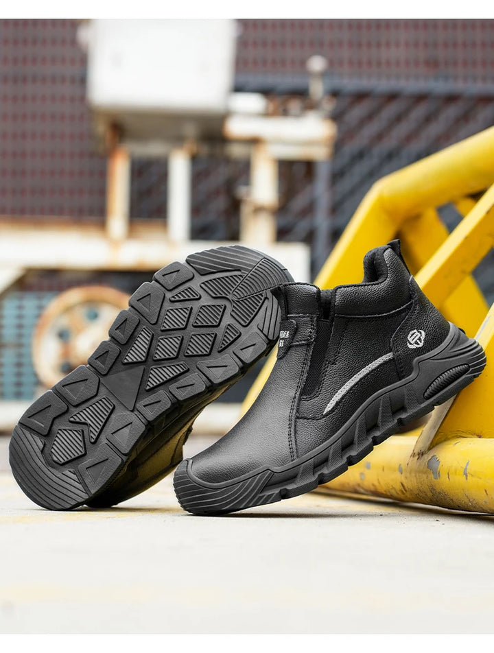Insulated 6KV Plastic Toe Men's Safety Shoes Anti-impact Puncture-Resistant Work Boots Durable Labor Protection Footwear
