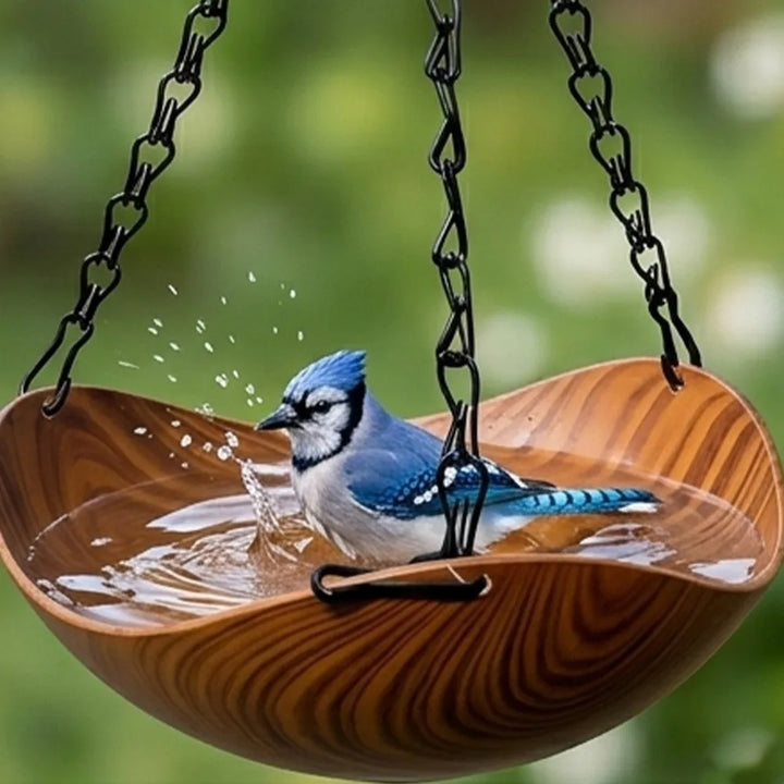 Double Layer Hanging Bird Feeder Feeding Tools Yard Decoration Bird Bath Bowl Bowl-shaped Plastic Hummingbird Water Drinker