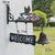 Nordic Rural Retro Welcome Double-sided Listing Doorbell Welcome Cast Iron Wrought Iron Doorbell Hand Bell