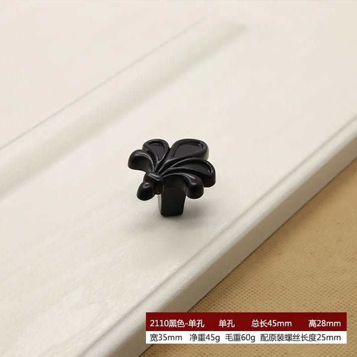 American Style Piano Black Hardware Cabinet Knob Handle European Style Garden Cabinet handle  Cabinet Knob Door Pull