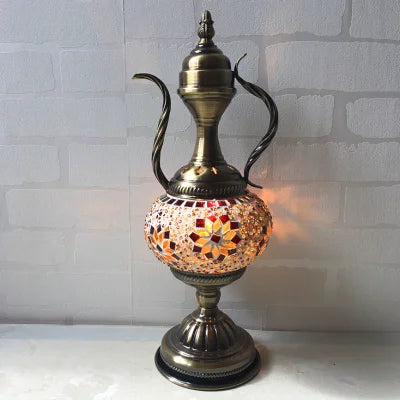 Turkish retro romantic coffee pot wine pot table lamp dining table bar cafe bar decoration gift table lamp