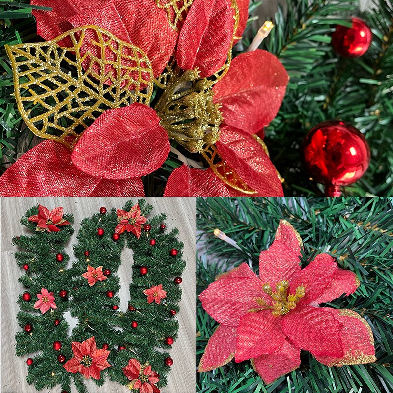 2.7M Luxury Christmas Decorations Garland Decoration Rattan with Lights