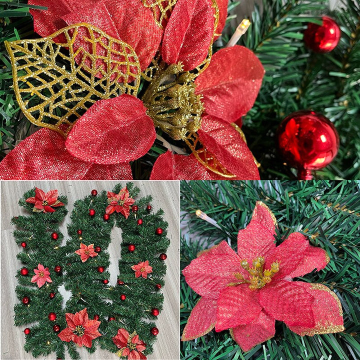 2.7M Luxury Christmas Decorations Garland Decoration Rattan with Lights