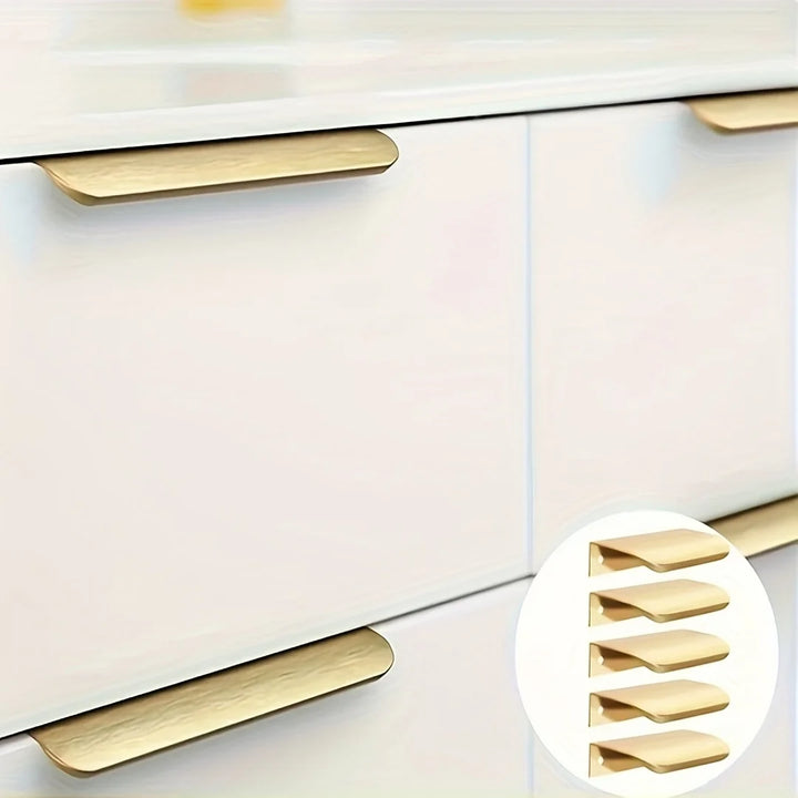 Hidden Handles for Furniture Kitchen Cabinet Handles Wardrobe Cupboard Drawer Knobs Aluminum Alloy Furniture Handles Hardware
