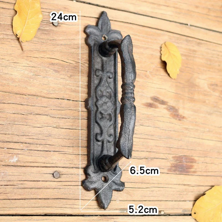 Retro European  Garden Courtyard Cast Iron Craft Door Handles Home Decoration Wall Decoration Door Handle Room Accessories WY609