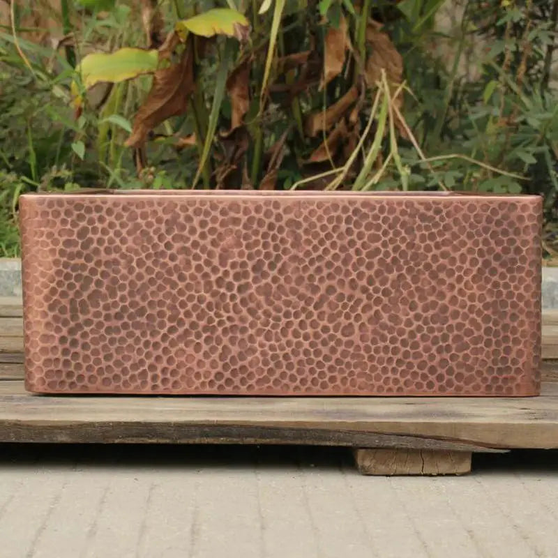 40x40x15cm Honeycomb Design Copper Single Bowl Drop-In Bar Sink Kitchen Sink