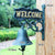 Nordic Rural Retro Welcome Double-sided Listing Doorbell Welcome Cast Iron Wrought Iron Doorbell Hand Bell