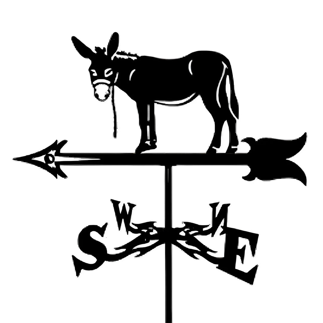 Weather Vane Metal Weathervanes Wind Direction Indicators, Metal Wind Vanes Signs for Roof Mount, Farmhouse Courtyard Decoration