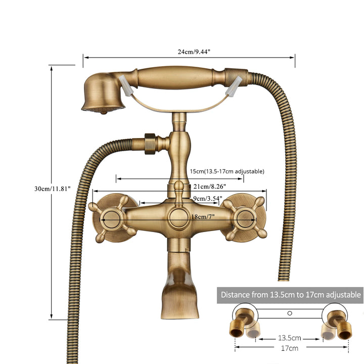 Luxury Golden Black Bathtub Faucet Mixer Tap Telephone Style With Sprayer Hand Shower Mixer Sets