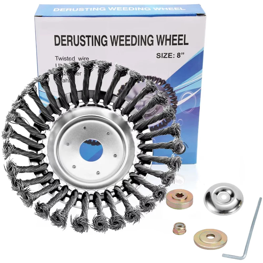 6/8/10 Inc Steel Grasss Trimmer Head Brushcutter Wire Debroussailleuse Weed Brush Blade for Garden Lawnmover Power Tool