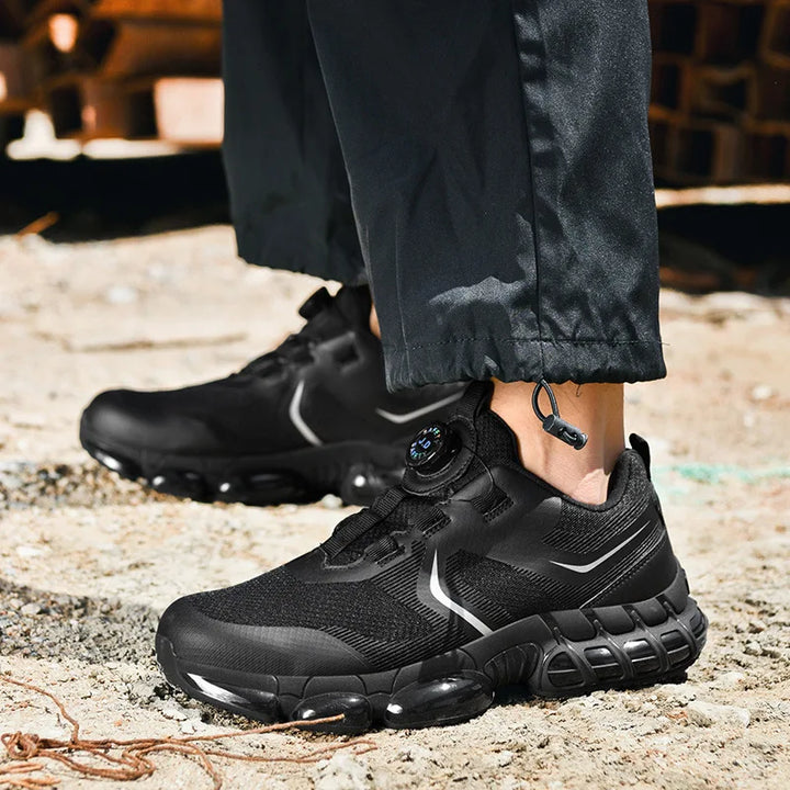 Trendy Steel Toe Shoes Men's Women's Extra Large Size Labor Protection Shoes Anti-impact Lightweight Thick Bottom