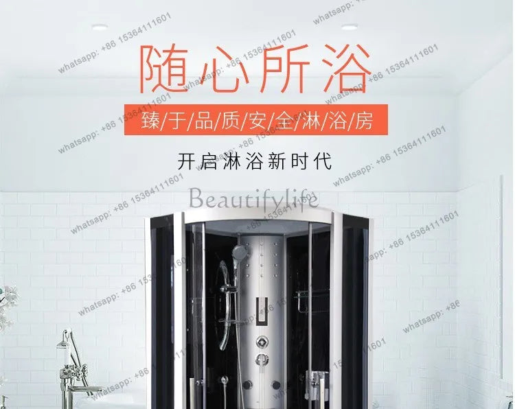 Manufacturers supply multi-functional integral shower room dry and wet separation bathroom tempered glass