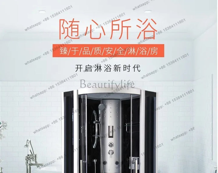 Manufacturers supply multi-functional integral shower room dry and wet separation bathroom tempered glass