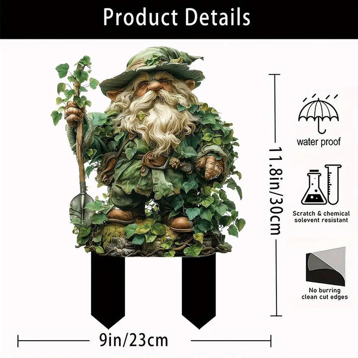 Tree Elfs Garden Stake Fairy Garden Stake Decoration Acrylic Yard Sign 2D Flat Spring Lawn Signs Garden Yard Lawn Decoration