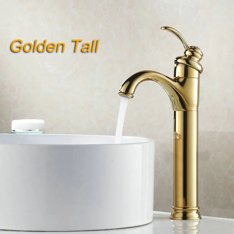 Single Hole Single Handle Retro Style Vessel Sink Faucet Antique Brass Deck Mounted Bathroom Basin Sink Mixer Taps GZ7203